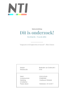 NTI Beroepsopdracht Evidence Based Handelen