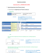 Samenvatting expressing present and past time