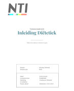 Tentamenopdracht Inleiding Diëtetiek