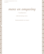 samenvatting mens en omgeving BA1 sem1 2024