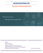 Moduleopdracht Business datamanagement - Cijfer 8 (inclusief feedback)