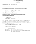 Samenvatting Nederlands: Naamgeving