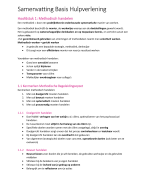 Samenvatting Basis Van De Hulpverlening