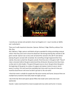 Engels verslag/review over Jumanji