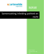 Samenvatting Inleiding politiek en recht