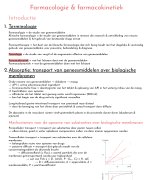 Samenvatting Farmacologie & farmacokinetiek