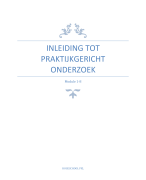 Inleiding Praktijkgericht onderzoek