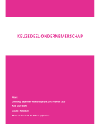 Keuzedeel Ondernemerschap 1