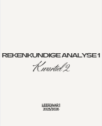 Samenvatting Rekenkundige analyse 1 (T. 57947)