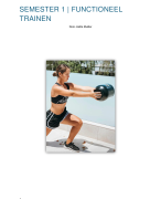Functioneel Trainen - Semester 1, Jaar 1 - HBO Sportkunde (INCLUSIEF FMS TESTEN)