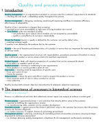 Summary Quality & Process management