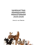 Samenvatting Kennisexamen paraveterinair