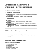 Wiskunde Samenvatting + Oefeningen Examencommissie 2ASO