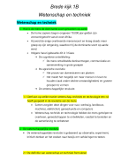 Samenvatting Wetenschap en Techniek – Brede Kijk – Kleuteronderwijs VIVES