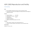 ADP-21803: Reproduction and Fertility.