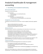 ITAA - Analytisch boekhouden en management accounting