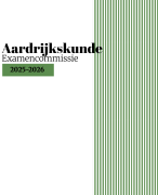 Aardrijkskunde, samenvatting examencommissie derde graad