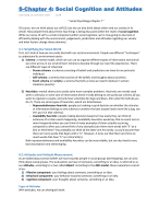 (0HV30) Social and Environmental Psychology: S-Chapters 2, 3 & 4