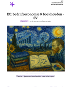 JEX - Examencommissie: bedrijfseconomie  en boekhouden (theorie + sjablonen/voorbeelden oefeningen) - samenvatting/cursus | 2026 3e graad DU  commerciële organisatie