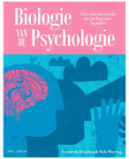 Biopsychologie | H1 cursus: de mens als biologisch organisme | Hogeschool PXL | 2025/26