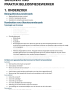 SAMENVATTING Praktijk beleidsmedewerker