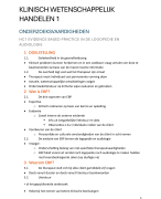 Samenvatting Klinisch Wetenschappelijk Handelen 1 (2025-2026) - Logopedie en Audiologie (Thomas More)