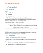 Samenvatting stem diagnostiek 