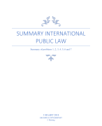 Summary Public International Law
