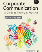 Samenvatting Corporate communicatie incl. Boek cornelissen, alle aanvullende literatuur en hoorcolleges