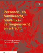 Samenvatting Personen-en familierecht, huwelijksvermogensrecht en erfrecht H1-18, ISBN 9789013126990