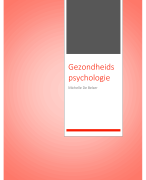 Gezondheidspsychologie Toegepaste Psychologie