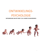 ONTWIKKELINGSPSYCHOLOGIE | Samenvatting inclusief examenvragen in tekst en laatste pagina's document
