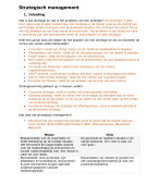 Samenvatting Strategisch Management 2017-2018