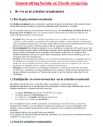 Samenvatting Sociale en Fiscale wetgeving Examencommissie 2025/2026 - 3TSO (Slagen gegarandeerd!)