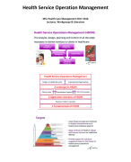 Summary Health Service Operation Management HCM 2017/2018