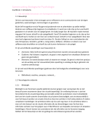 Samenvatting Biologische psychologie I 