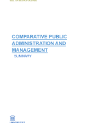 Samenvatting vergelijkende bestuurskunde 2017 - 2018