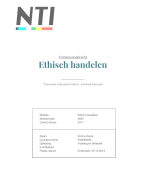 NTI Tentamenopdracht Productontwikkeling binnen de Voeding & Diëtetiek