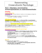 Samenvatting Crossculturele Psychologie 