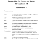 Summary Thames and Hudson, Introduction to Art, PART 1 Fundamentals
