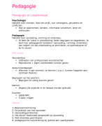 Samenvatting Pedagogoie 1e jaar Toegepaste Psychologie