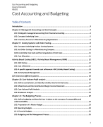 Cost Accounting | IBS2 | 2018-2019