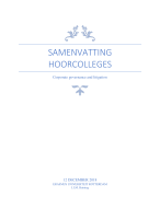 Samenvatting van hoorcolleges