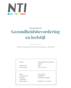 Beroepsopdracht Gezondheidsbevordering en Leefstijl