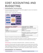 Cost Accounting & Budgeting 