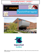 Fysiotherapie Periode 4 leerjaar 1 samenvatting Hogeschool Leiden