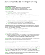 Nectar biologie, samenvatting hoofdstuk 11 Voeding en vertering (VWO)