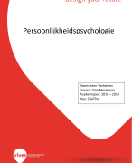Persoonlijkheidspsychologie: Les 12 PH en welzijn 