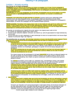Samenvatting 'Inleiding in de pedagogiek' H1 t/m 3 en 6 - Annemarie Becker - Tweede druk (2014). 