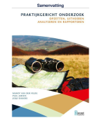 Samenvatting Praktijkgericht Onderzoek (volledig boek, 3de druk, 2019)